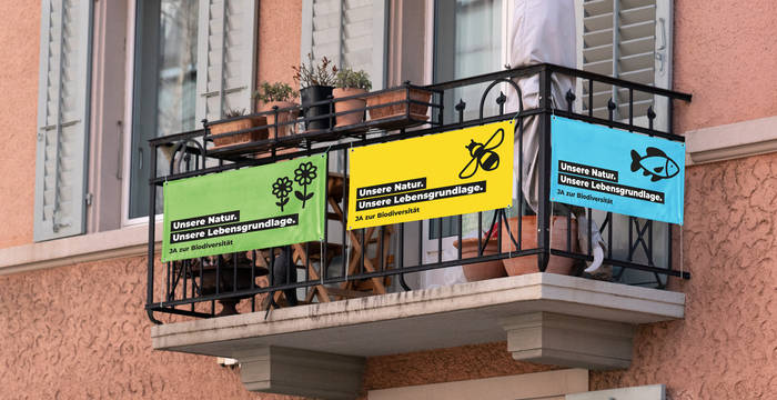 Fahnen für Ihren Balkon können sie gratis beziehen